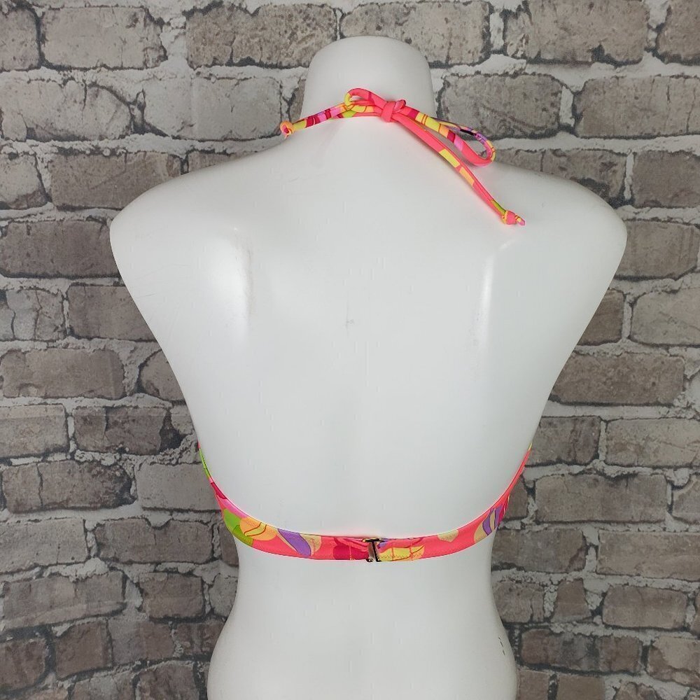 Victoria's Secret Coral Bikini  Top Bandeau Halter Crystals Beads Size Sm… - Picture 6 of 13